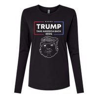 Trump 2024 Take America Back Election The Return Womens Cotton Relaxed Long Sleeve T-Shirt