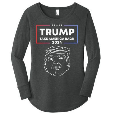 Trump 2024 Take America Back Election The Return Women's Perfect Tri Tunic Long Sleeve Shirt