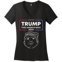 Trump 2024 Take America Back Election The Return Women's V-Neck T-Shirt