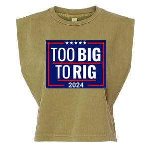 Trump 2024 Too Big To Rig Garment-Dyed Women's Muscle Tee