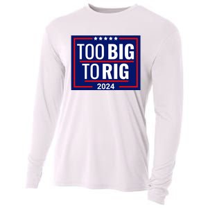 Trump 2024 Too Big To Rig Cooling Performance Long Sleeve Crew