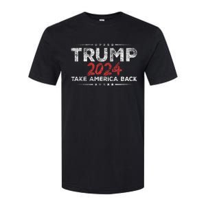 Trump 2024 Take America Back Us American Flag President Softstyle CVC T-Shirt