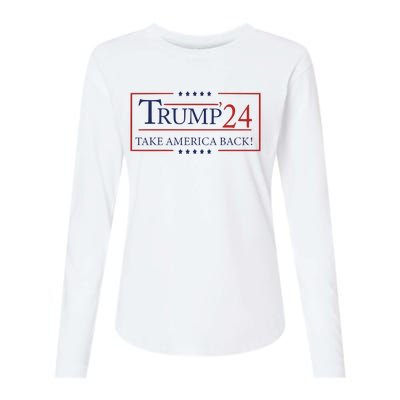 Trump 24 Take America Back Donald Trump Patriotic Womens Cotton Relaxed Long Sleeve T-Shirt