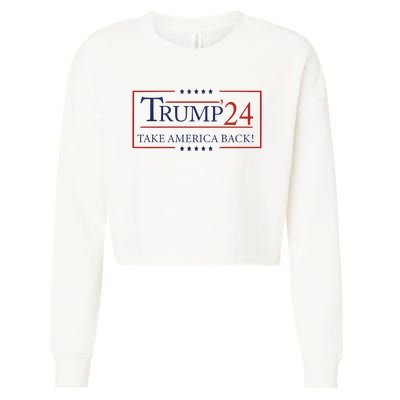 Trump 24 Take America Back Donald Trump Patriotic Cropped Pullover Crew