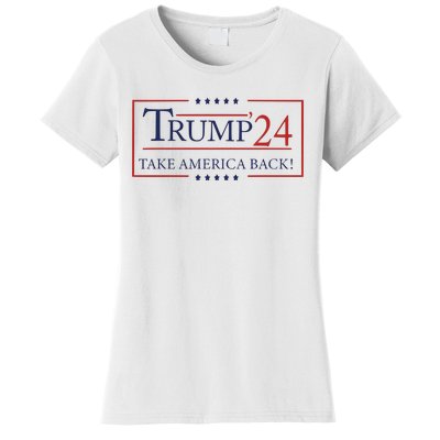 Trump 24 Take America Back Donald Trump Patriotic Women's T-Shirt