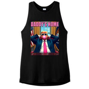 Trump 2024 Take America Back Daddys Home Gum Ladies PosiCharge Tri-Blend Wicking Tank