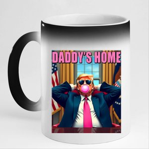 Trump 2024 Take America Back Daddys Home Gum 11oz Black Color Changing Mug