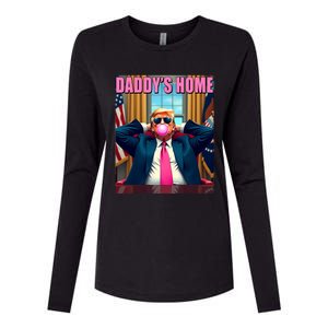 Trump 2024 Take America Back Daddys Home Gum Womens Cotton Relaxed Long Sleeve T-Shirt