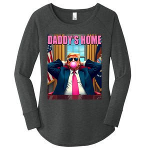 Trump 2024 Take America Back Daddys Home Gum Women's Perfect Tri Tunic Long Sleeve Shirt