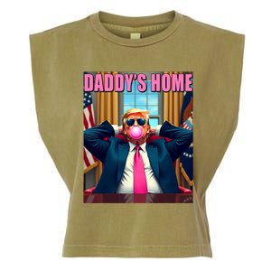 Trump 2024 Take America Back Daddys Home Gum Garment-Dyed Women's Muscle Tee