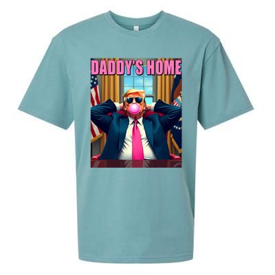 Trump 2024 Take America Back Daddys Home Gum Sueded Cloud Jersey T-Shirt