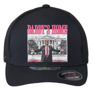 Trump 2024 Take America Back DaddyS Home Trump Pink 2024 Flexfit Unipanel Trucker Cap