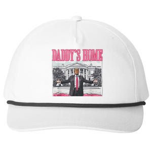 Trump 2024 Take America Back DaddyS Home Trump Pink 2024 Snapback Five-Panel Rope Hat