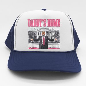 Trump 2024 Take America Back DaddyS Home Trump Pink 2024 Trucker Hat