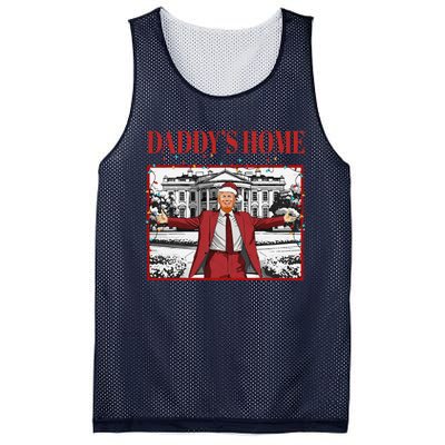 Trump 2024 Take America Back DaddyS Home Trump Christmas Mesh Reversible Basketball Jersey Tank