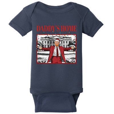 Trump 2024 Take America Back DaddyS Home Trump Christmas Baby Bodysuit