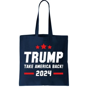 Trump 2024 Take America Back Tote Bag