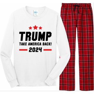 Trump 2024 Take America Back Long Sleeve Pajama Set