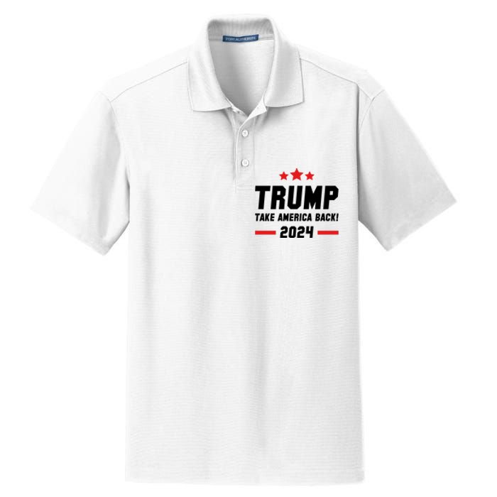 Trump 2024 Take America Back Dry Zone Grid Polo