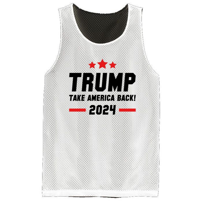 Trump 2024 Take America Back Mesh Reversible Basketball Jersey Tank