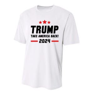 Trump 2024 Take America Back Performance Sprint T-Shirt