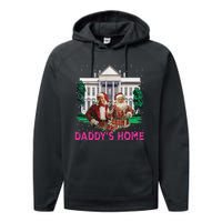 Trump 2024 Take America Back DaddyS Home Christmas Performance Fleece Hoodie