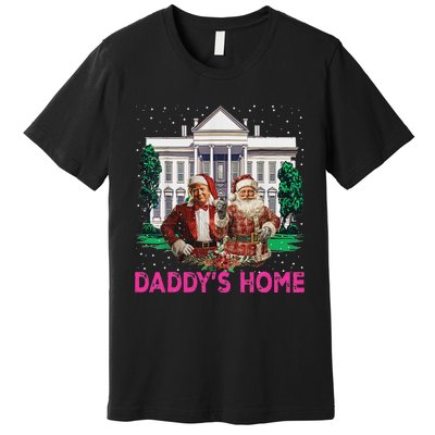 Trump 2024 Take America Back DaddyS Home Christmas Premium T-Shirt