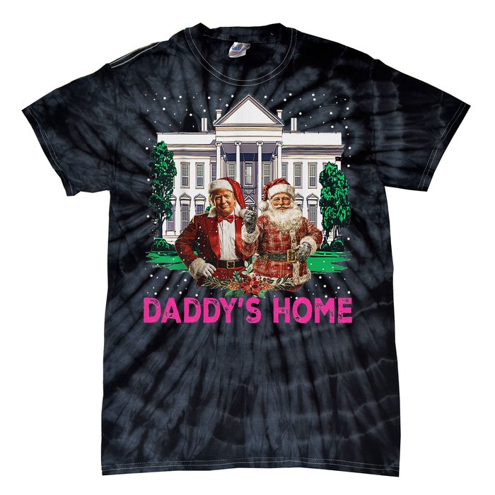 Trump 2024 Take America Back DaddyS Home Christmas Tie-Dye T-Shirt