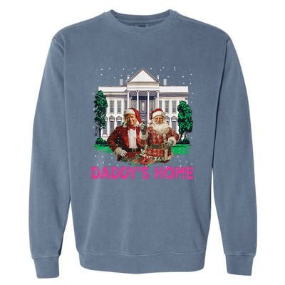 Trump 2024 Take America Back DaddyS Home Christmas Garment-Dyed Sweatshirt