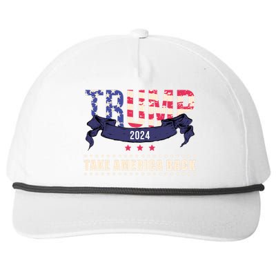 Trump 2024 Take America Back Election Snapback Five-Panel Rope Hat