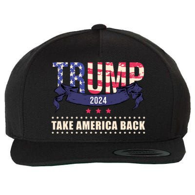 Trump 2024 Take America Back Election Wool Snapback Cap