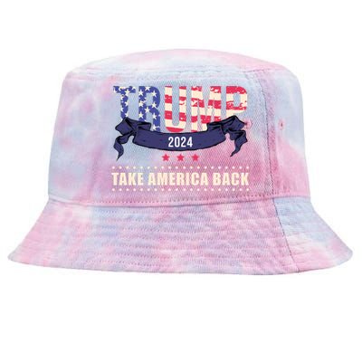 Trump 2024 Take America Back Election Tie-Dyed Bucket Hat