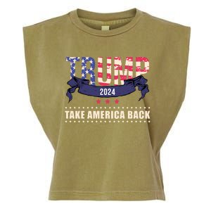 Trump 2024 Take America Back Election Garment-Dyed Women's Muscle Tee