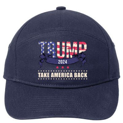 Trump 2024 Take America Back Election 7-Panel Snapback Hat