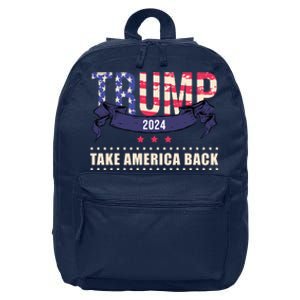 Trump 2024 Take America Back Election 16 in Basic Backpack