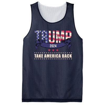 Trump 2024 Take America Back Election Mesh Reversible Basketball Jersey Tank