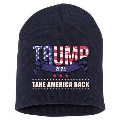 Trump 2024 Take America Back Election Short Acrylic Beanie