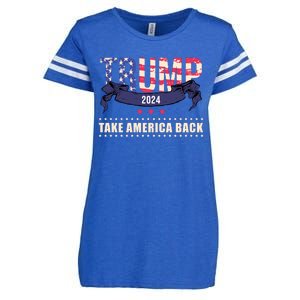 Trump 2024 Take America Back Election Enza Ladies Jersey Football T-Shirt