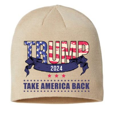 Trump 2024 Take America Back Election Sustainable Beanie