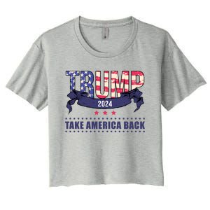 Trump 2024 Take America Back Election Women's Crop Top Tee