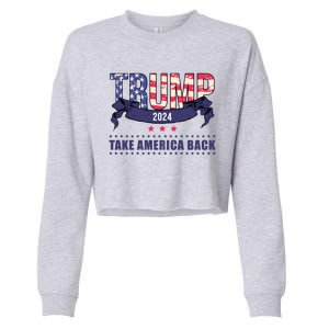 Trump 2024 Take America Back Election Cropped Pullover Crew