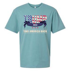 Trump 2024 Take America Back Election Sueded Cloud Jersey T-Shirt