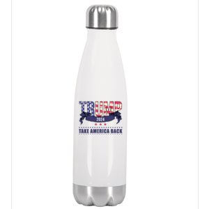 Trump 2024 Take America Back Election Stainless Steel Insulated Water Bottle