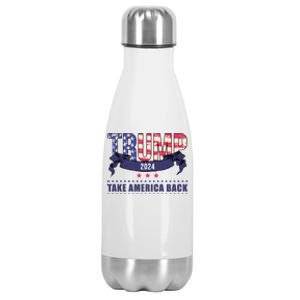 Trump 2024 Take America Back Election Stainless Steel Insulated Water Bottle