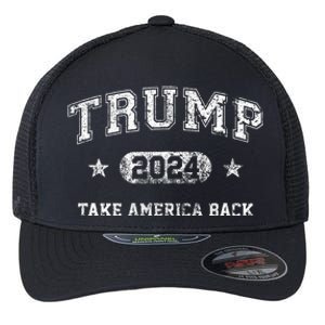 Trump 2024 Take America Back Flexfit Unipanel Trucker Cap