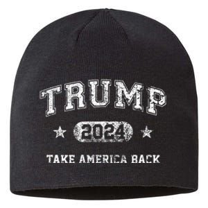 Trump 2024 Take America Back Sustainable Beanie