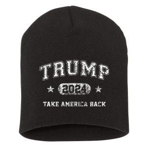 Trump 2024 Take America Back Short Acrylic Beanie