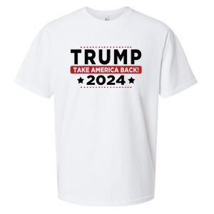 Trump 2024 Take America Back American Flag Trump 2024 Sueded Cloud Jersey T-Shirt