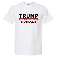 Trump 2024 Take America Back American Flag Trump 2024 Garment-Dyed Heavyweight T-Shirt