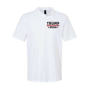 Trump 2024 Take America Back American Flag Trump 2024 Softstyle Adult Sport Polo